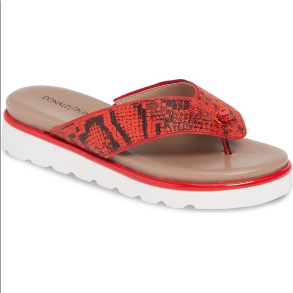 donald pliner red sandals